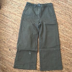 Everlane green wide leg pants